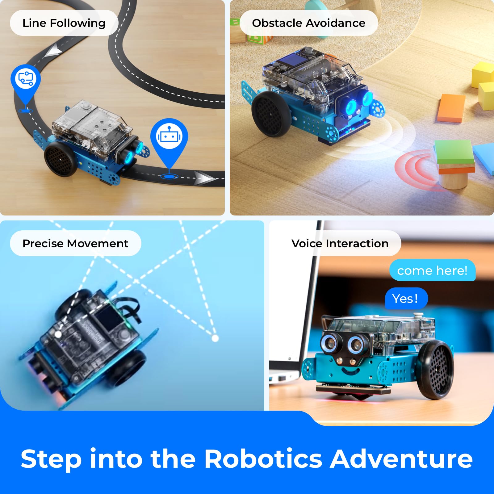 WiFi module on mBot2 enabling IoT learning and group coding projects