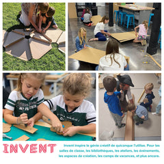 Makedo Invent reusable cardboard parts promoting sustainable, unlimited creations