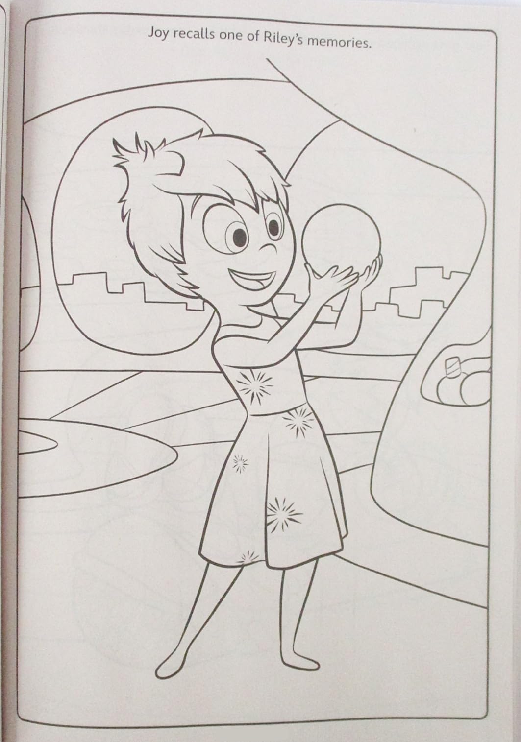 Inside Out 2 coloring book compact size fits tabletops and bags