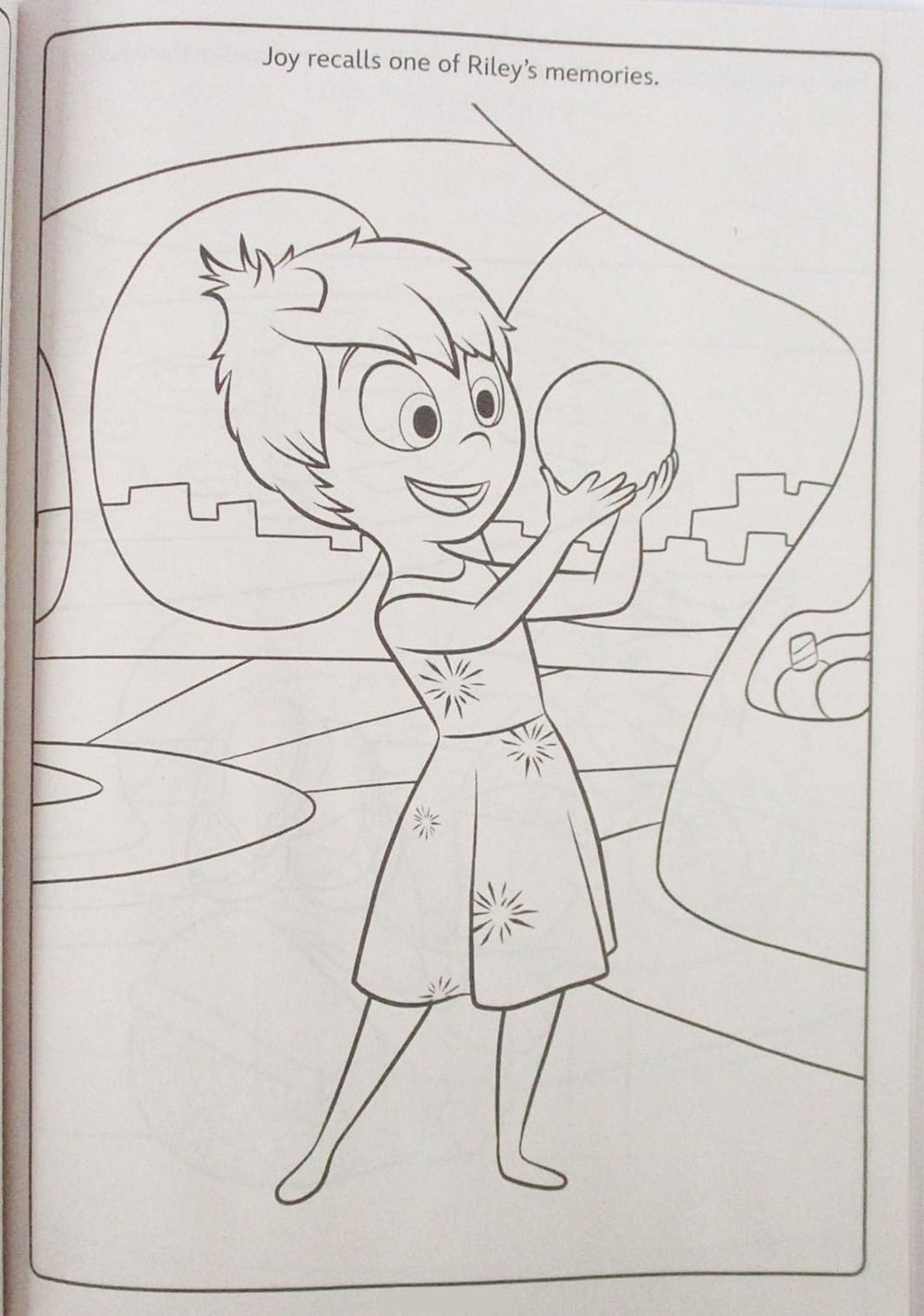 Inside Out 2 coloring book compact size fits tabletops and bags