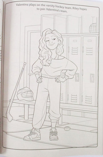 Inside Out 2 coloring book pages open for creative coloring and activities