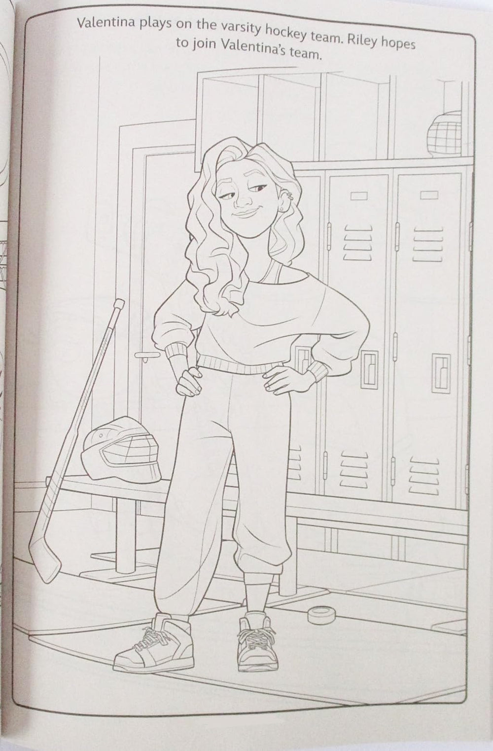 Inside Out 2 coloring book pages open for creative coloring and activities