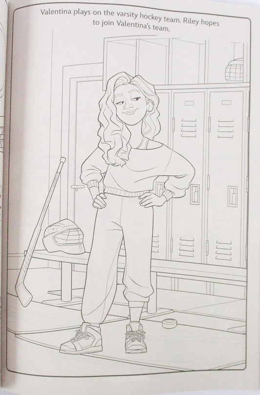 Inside Out 2 coloring book pages open for creative coloring and activities