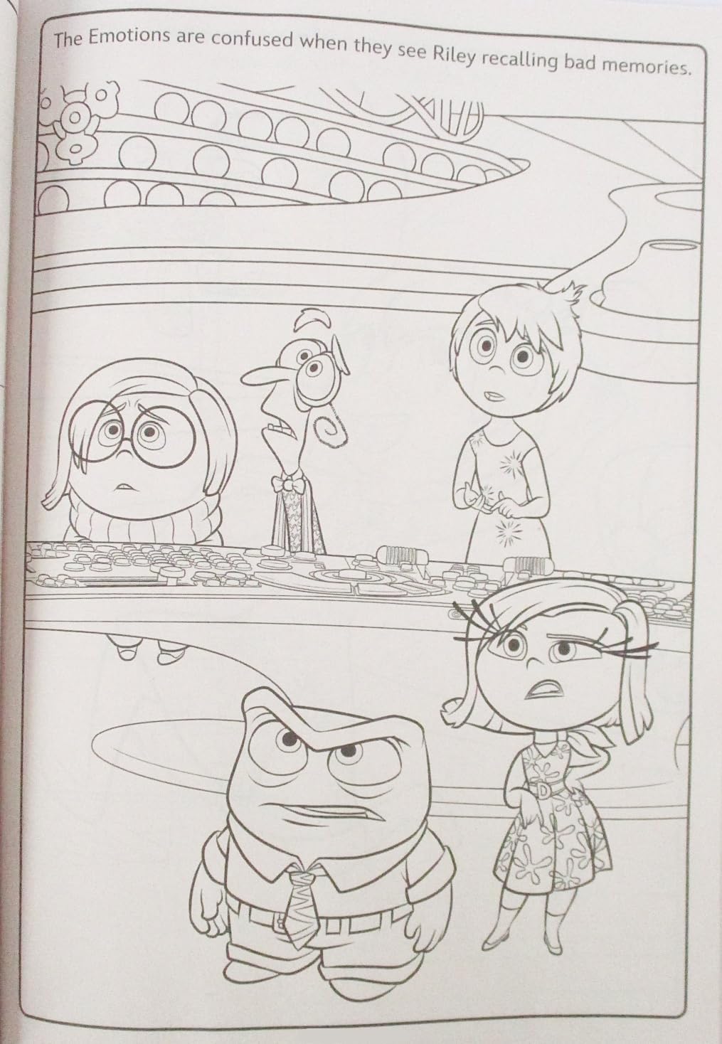 Inside Out 2 coloring book stand-up back cover ready for interactive play
