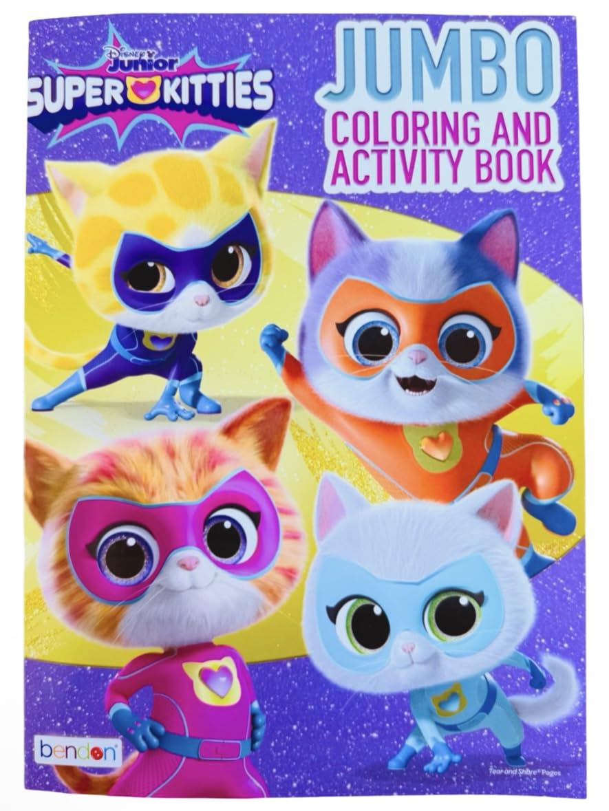 Making the Grade Super Kitties coloring book cover with vibrant art for imaginative play