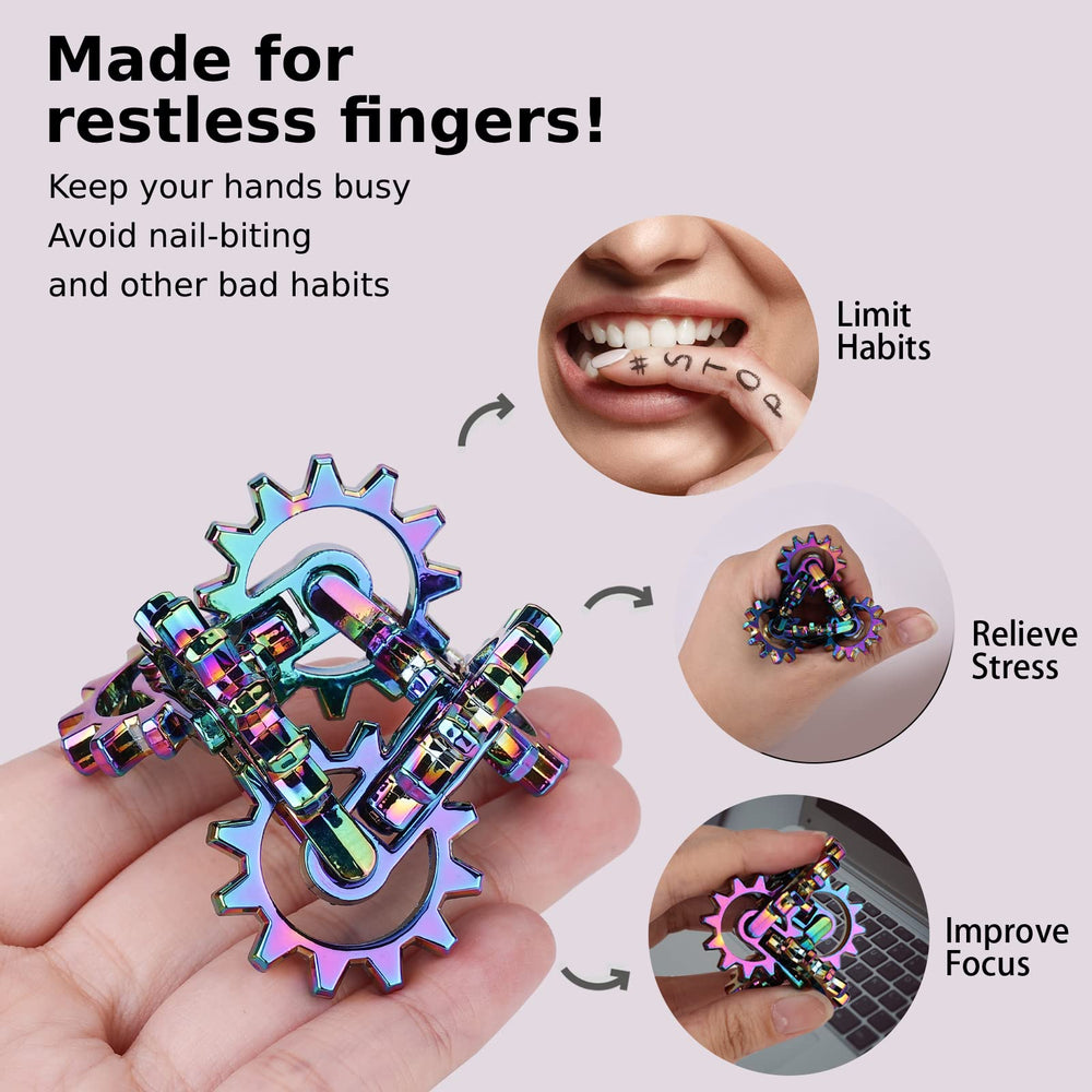 MAKWEN Infinity Gear tactile metal feel aids fidgeting without distraction.