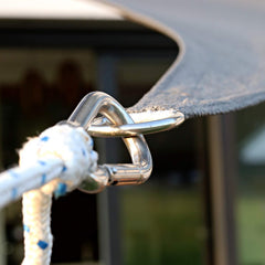 Maky Outdoors carabiner used for hammock setups with reliable anchors.