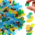 MALEKO 300-piece transparent bricks pack for open-ended building play and creativity
