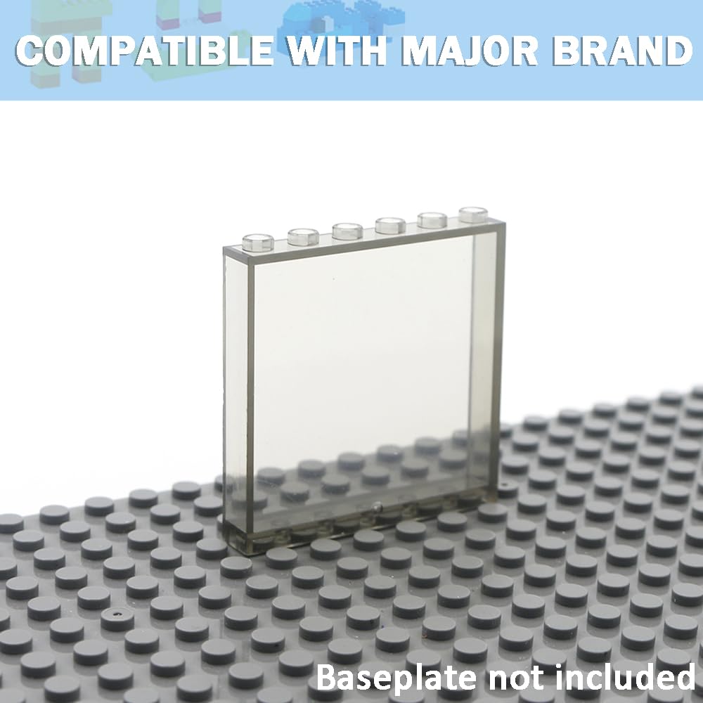 MALEKO clear flat plates 1x6x5 grey closeup for smooth projects.