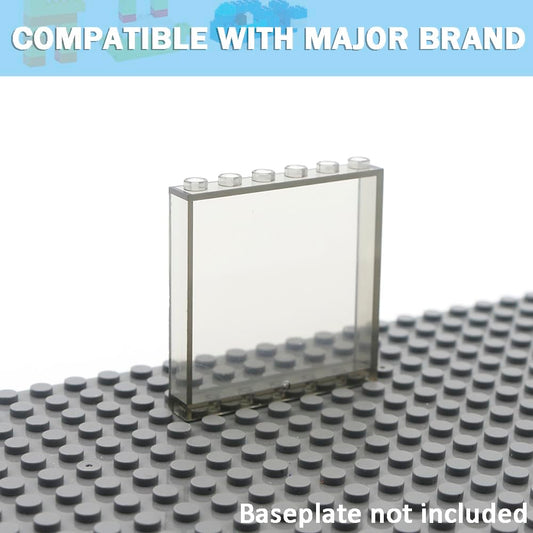 MALEKO clear flat plates 1x6x5 grey closeup for smooth projects.