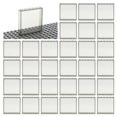 MALEKO transparent window bricks 1x6x5 front view for versatile windows.