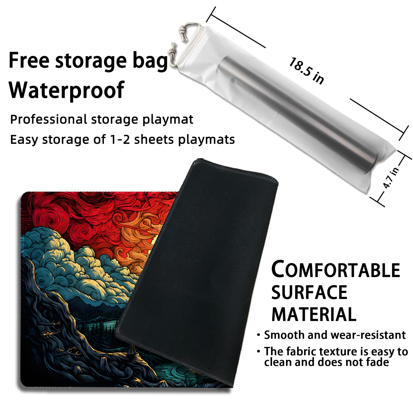 Malqiqi Playmat with storage bag for easy transport and setup.