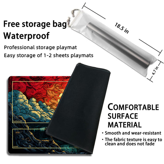 Storage bag keeps Malqiqi playmat organized and portable for game nights.