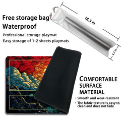 Storage bag keeps Malqiqi playmat organized and portable for game nights.