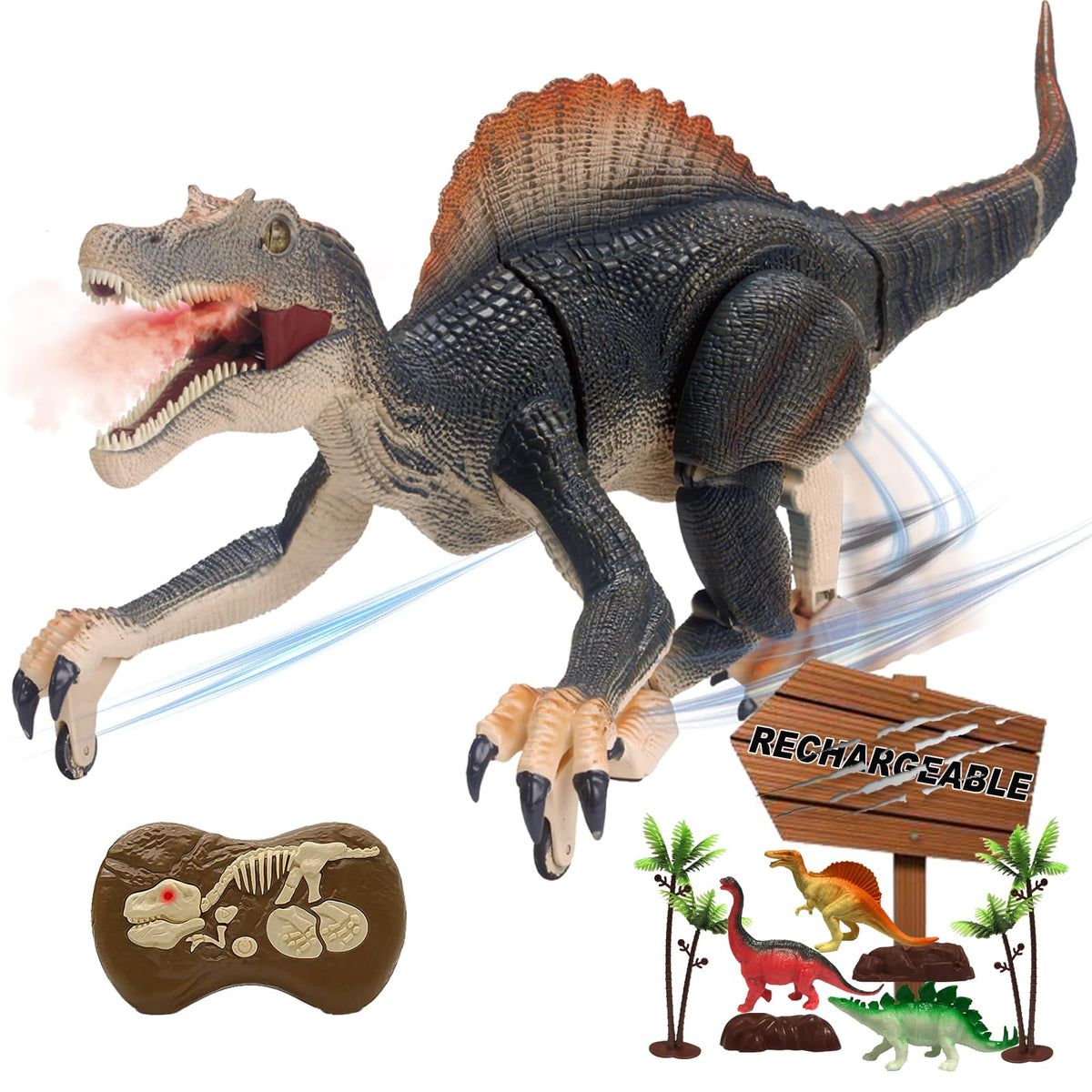MAMABOO remote control dinosaur toy walks smoothly for active play indoor and outdoor