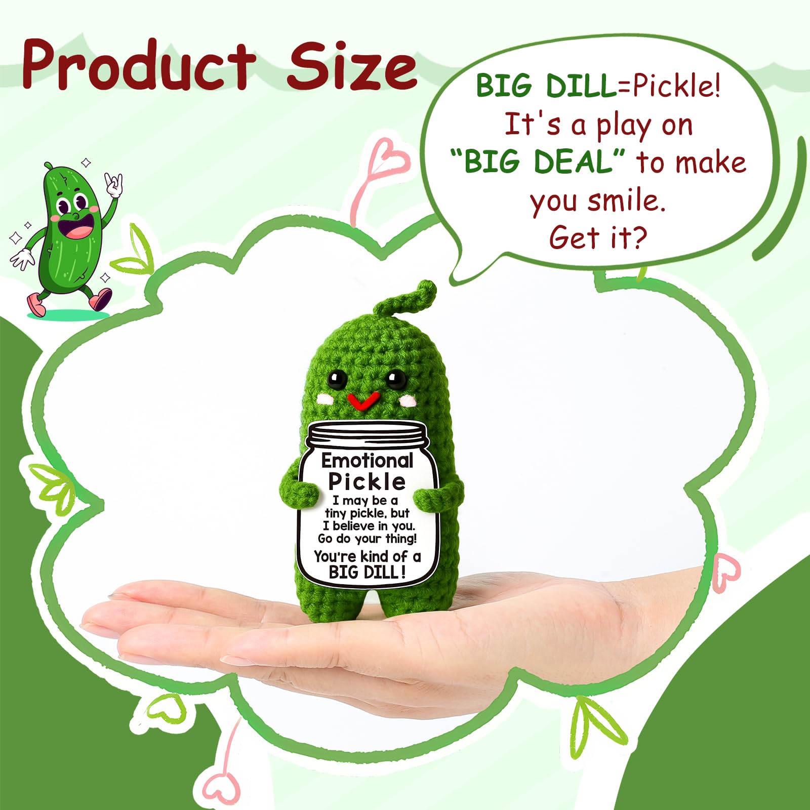 MAMAGIFTREE Pickle with card; ready-made gift for celebrations and encouragement.