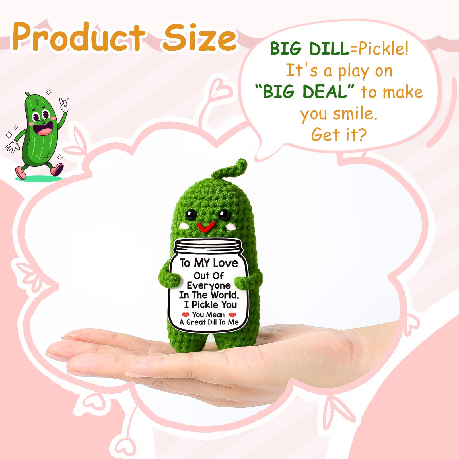 MAMAGIFTREE huggable-pickle-plush, soft keepsake for cozy moments