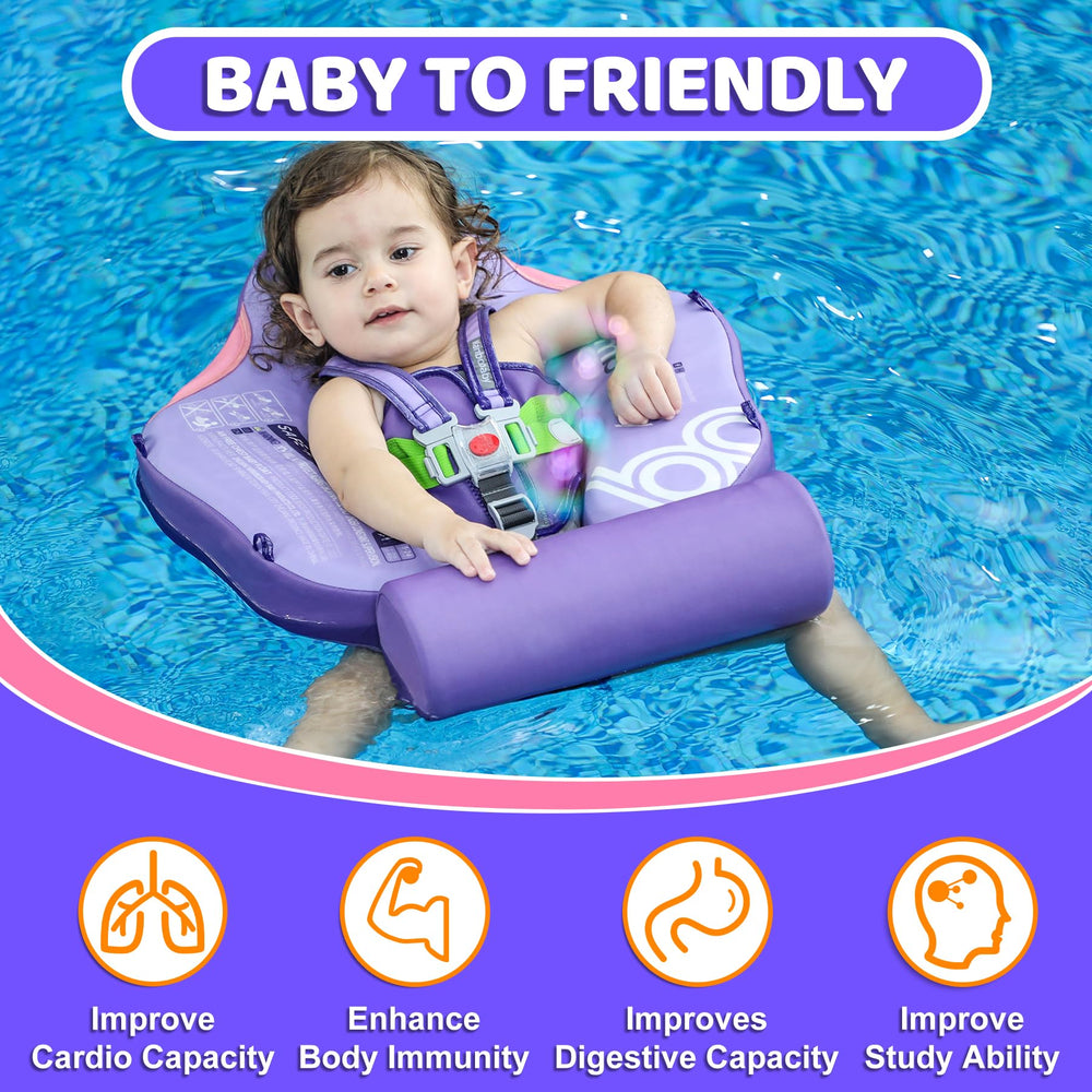 Mambobaby float showing backstroke and breaststroke modes for toddlers.