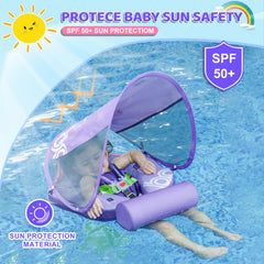 Mambobaby floating canopy with UPF50+ protection on a sunny day.