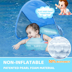 Mambobaby buckle safety and 5-point system helps keep baby steady in the water.