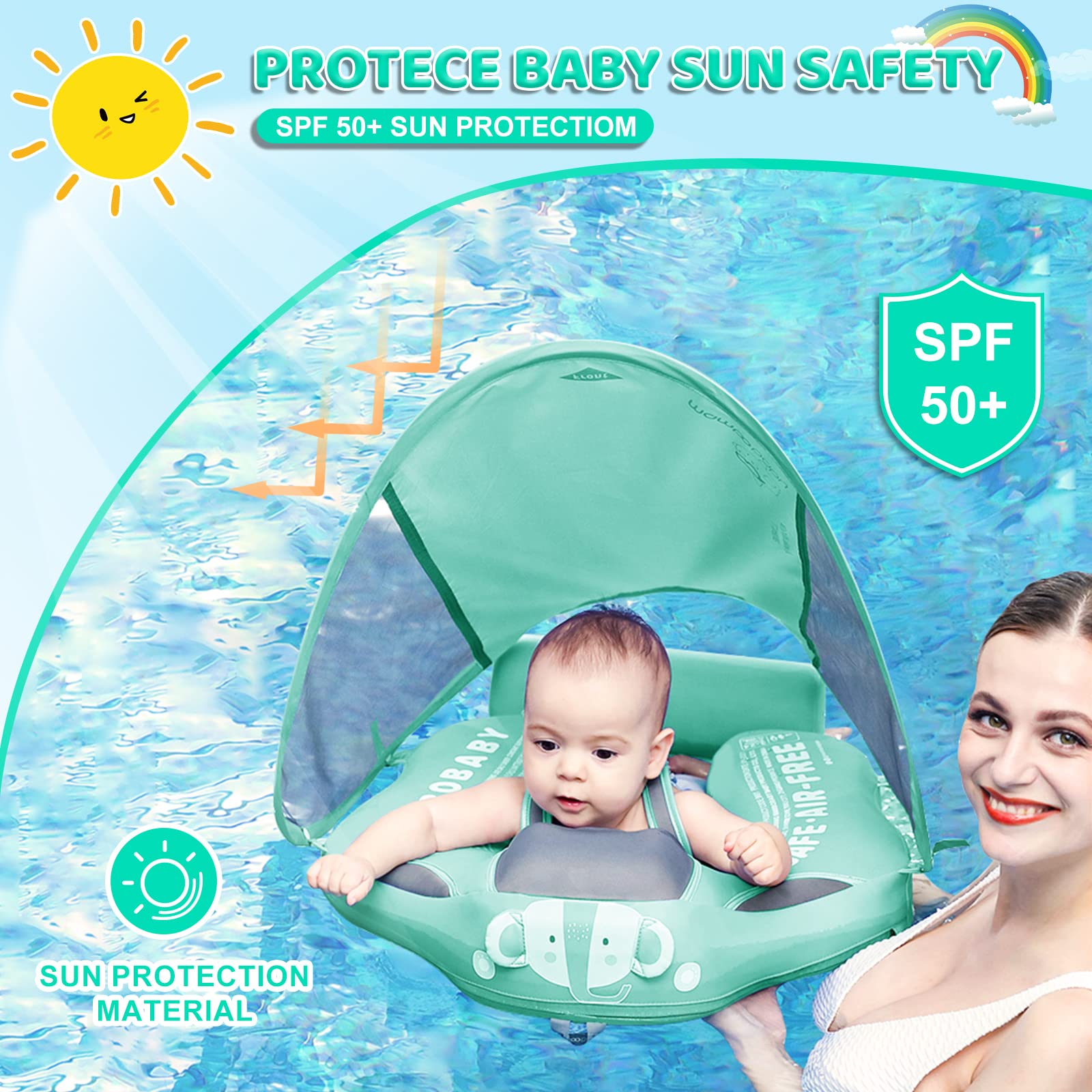 Mambobaby PVC shell skin-friendly material for gentle water fun