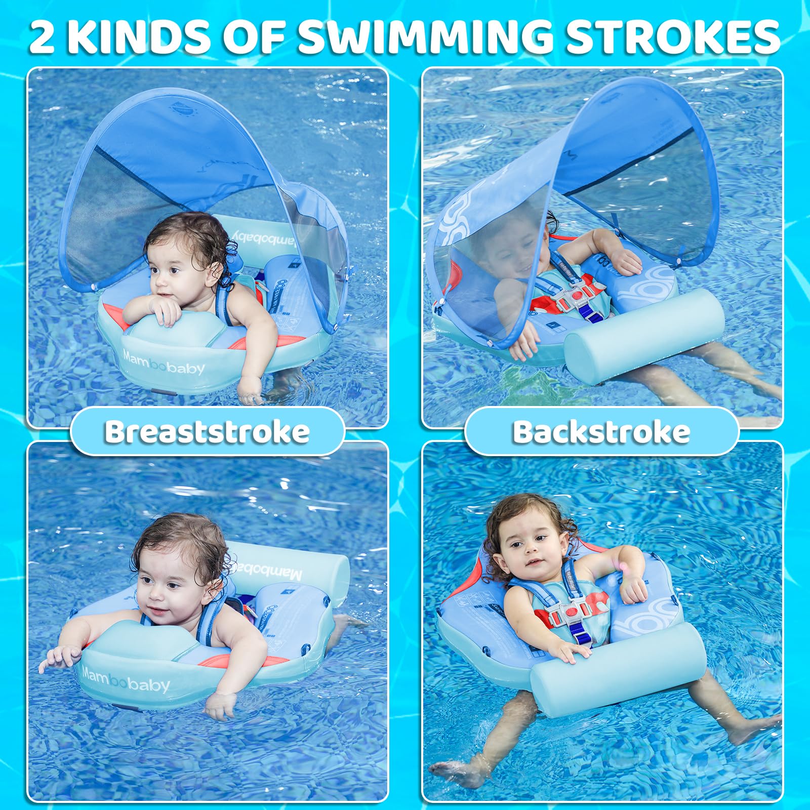 Mambobaby removable tail reduces tipping and helps balance during play.