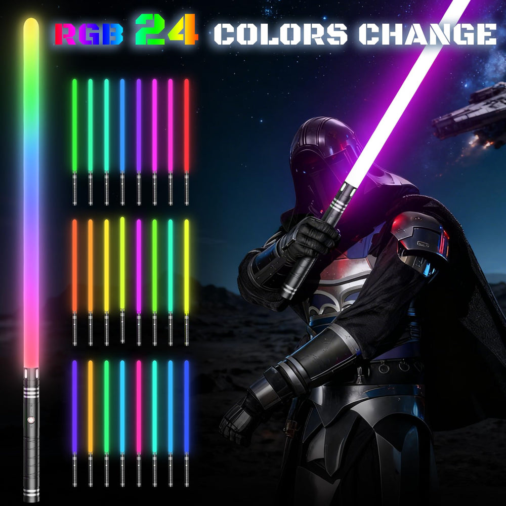 MAMXUAN 2-in-1 double saber in long mode for dynamic fights.
