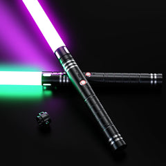 MAMXUAN Lightsabers display 24 RGB colors for customizable dueling visuals.