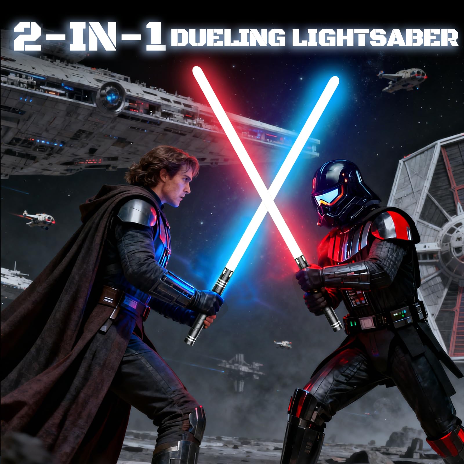 MAMXUAN dual-saber connected for extended battles with a single connector.