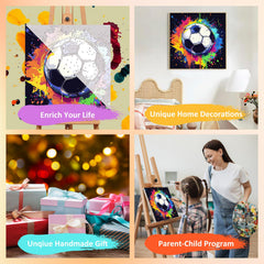 Mandun soccer paint by numbers gift box makes gifting easy.