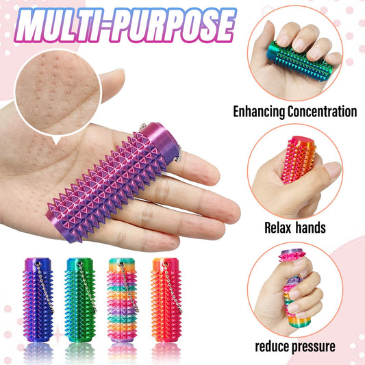 Manekulis spiky fidget pins provide palm stimulation for focus.