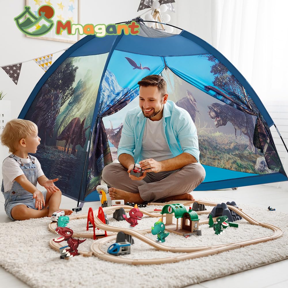 Mnagant dinosaur tent open entrance for easy access