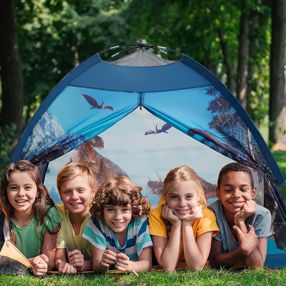 Mnagant dinosaur tent reinforced stitching for durability