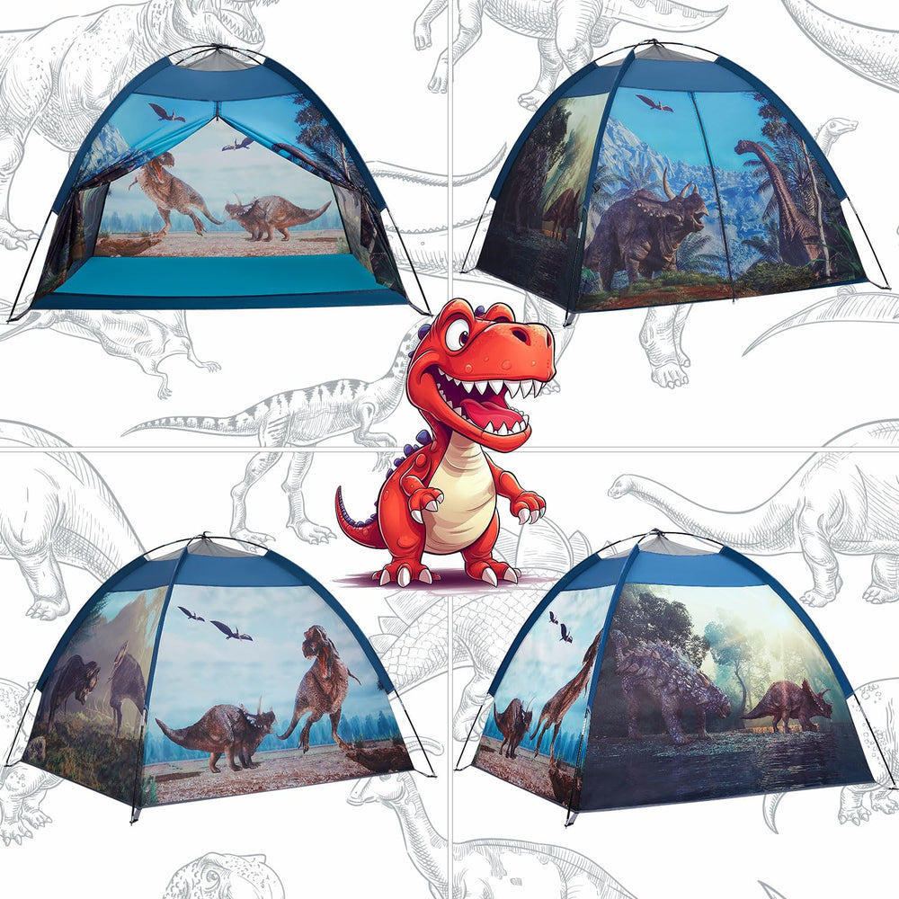 Mnagant dinosaur tent side view highlighting roomy interior