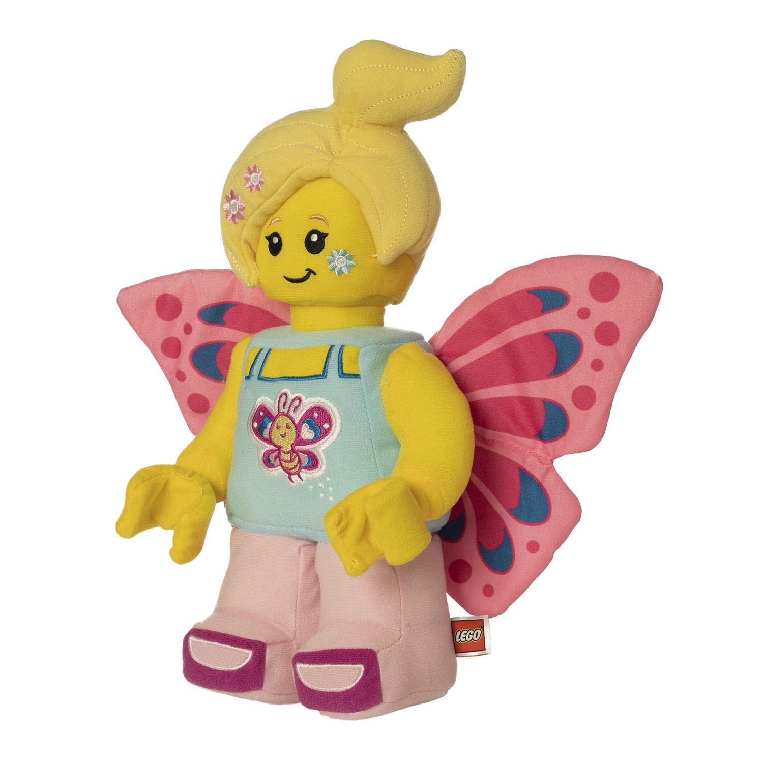 Manhattan Toy Butterfly Girl plush showing embroidered details for cuddly play
