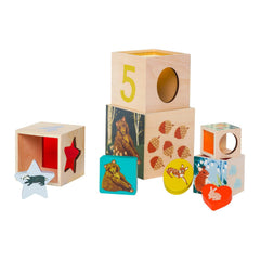 Manhattan Toy Enchanted Forest acrylic panels showcase vibrant colors for sorting and pattern exploration.