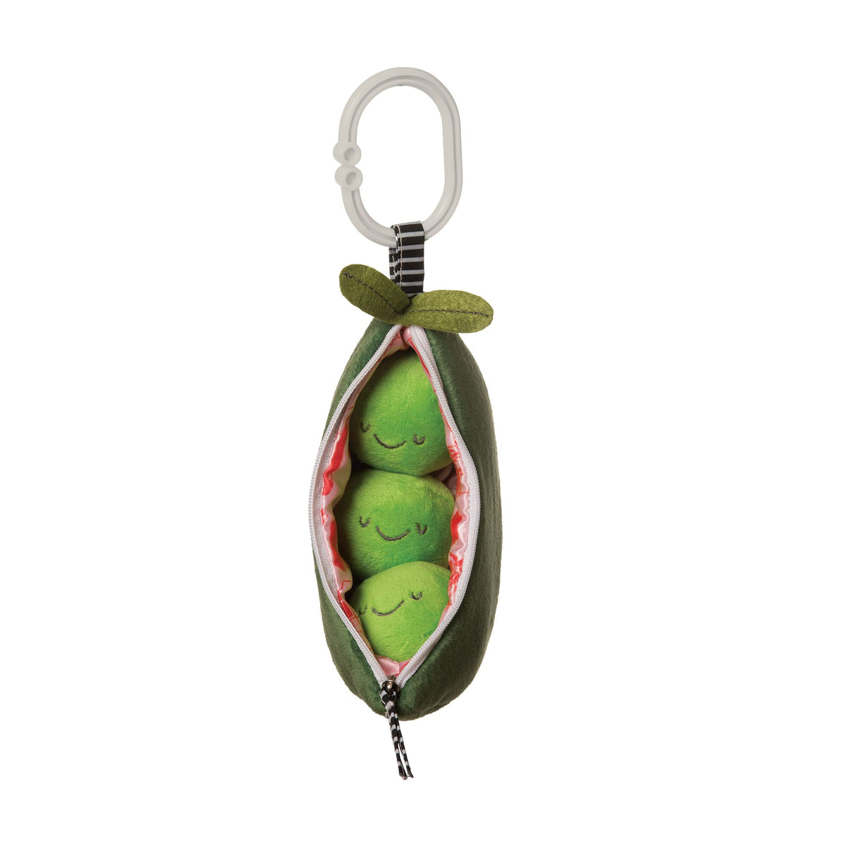 Manhattan Toy Farmers Market peas in a pod rattle: soft fabric and engaging texture for babies.
