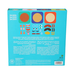 Manhattan Toy Making Faces sturdy travel box supports easy storage and portability.