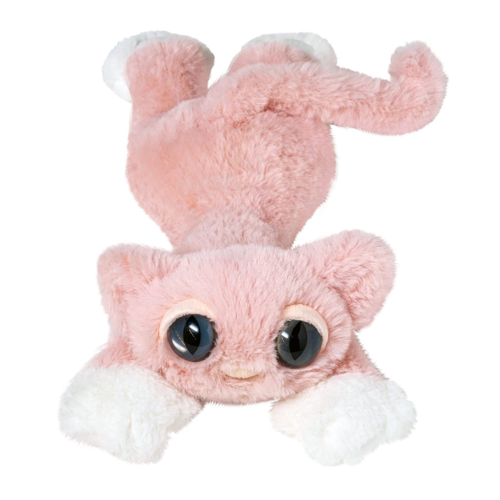 Manhattan Toy Mochi pink cat plush with poseable body for imaginative play.