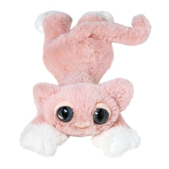 Manhattan Toy Mochi pink cat plush with poseable body for imaginative play.