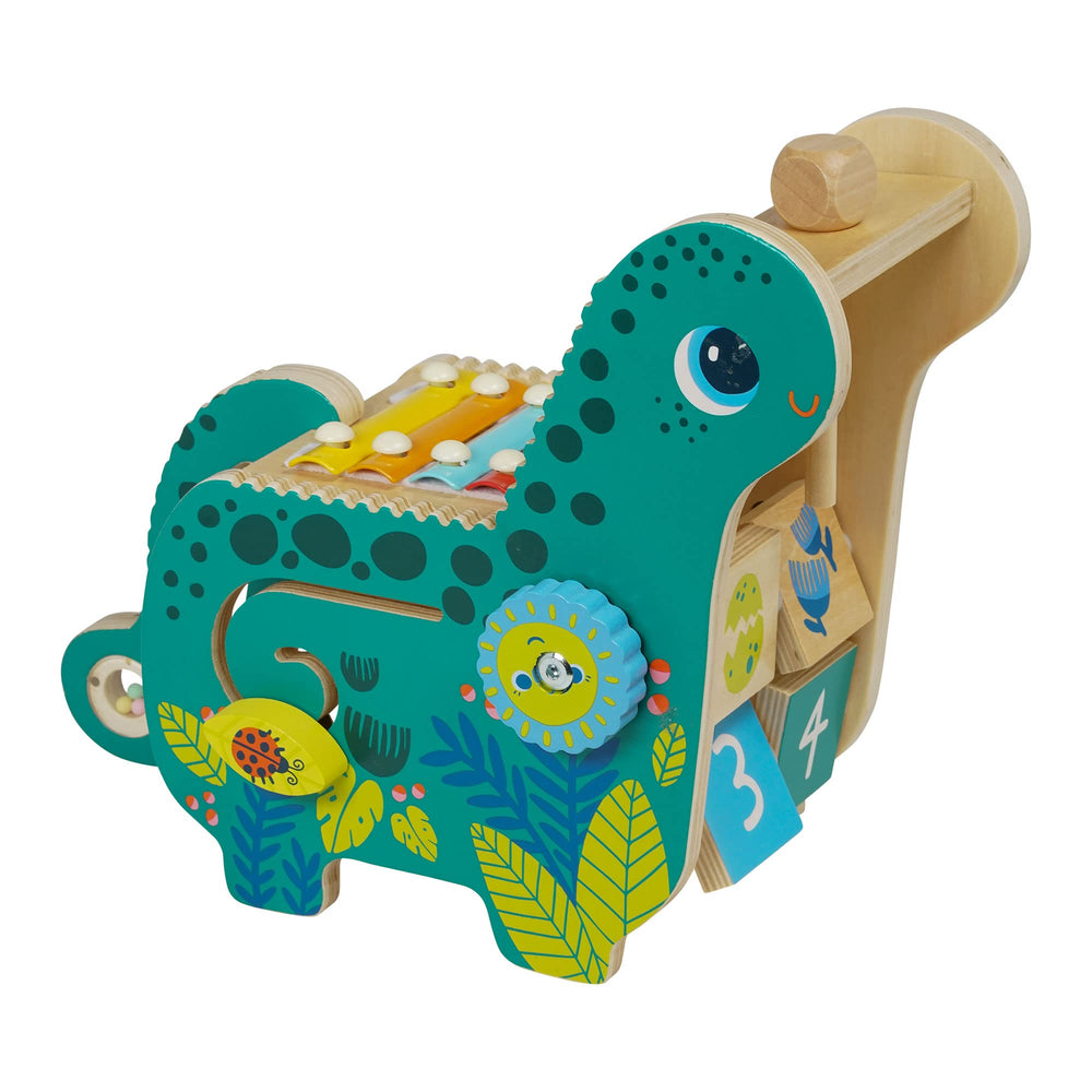 Manhattan Toy Musical Diego Dino with xylophone inspires auditory exploration and play