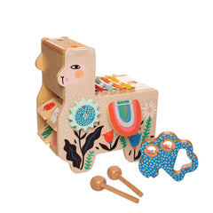 Manhattan Toy Musical Lili Llama tail maraca for portable sound play.