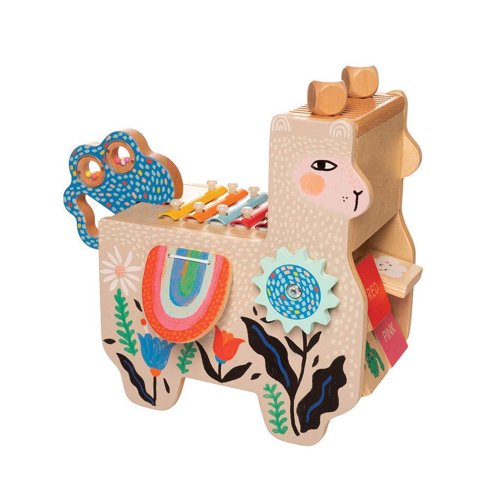 Manhattan Toy Musical Lili Llama xylophone section for rhythm exploration.