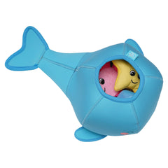 Manhattan Toy Neoprene Whale octopus toy floats, encouraging interactive bath play.