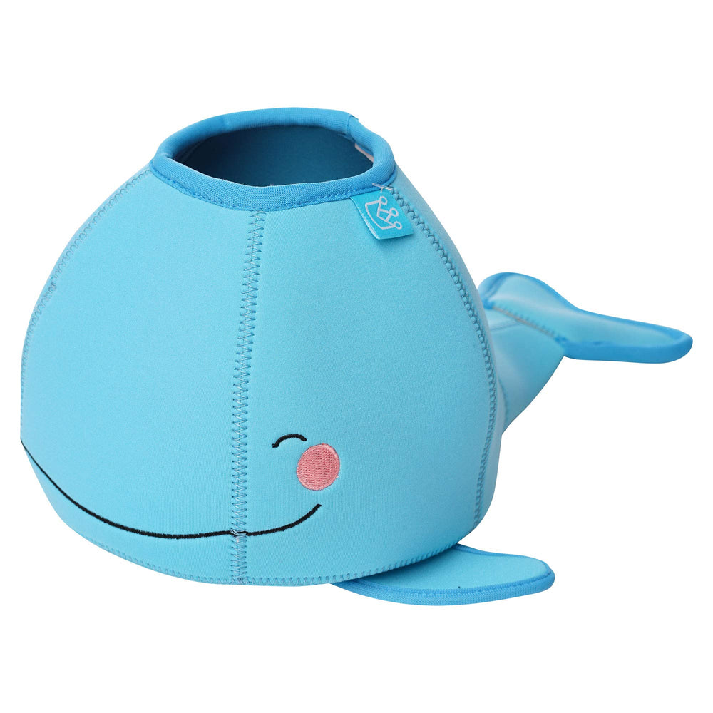 Manhattan Toy Neoprene Whale pink fish sponge adds soft, tactile bath fun.