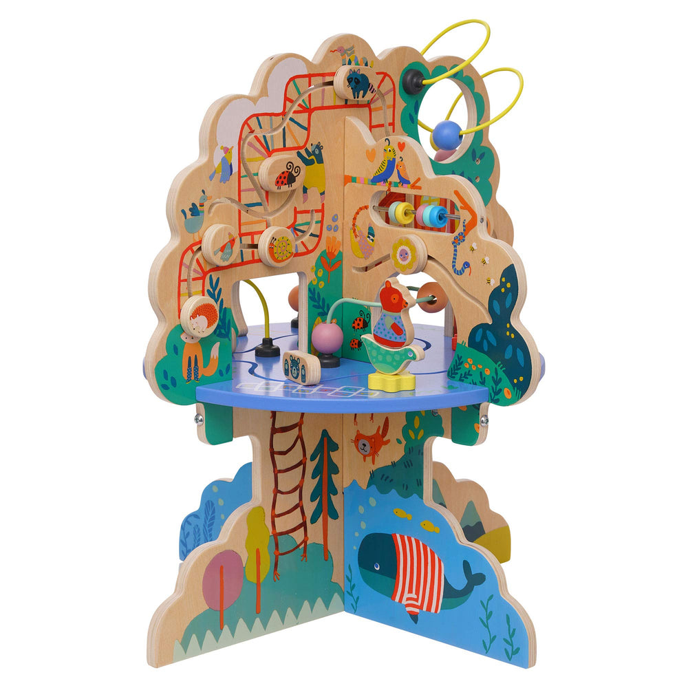 Manhattan Toy Playground Adventure abacus track boosts early math play and fine motor skills.