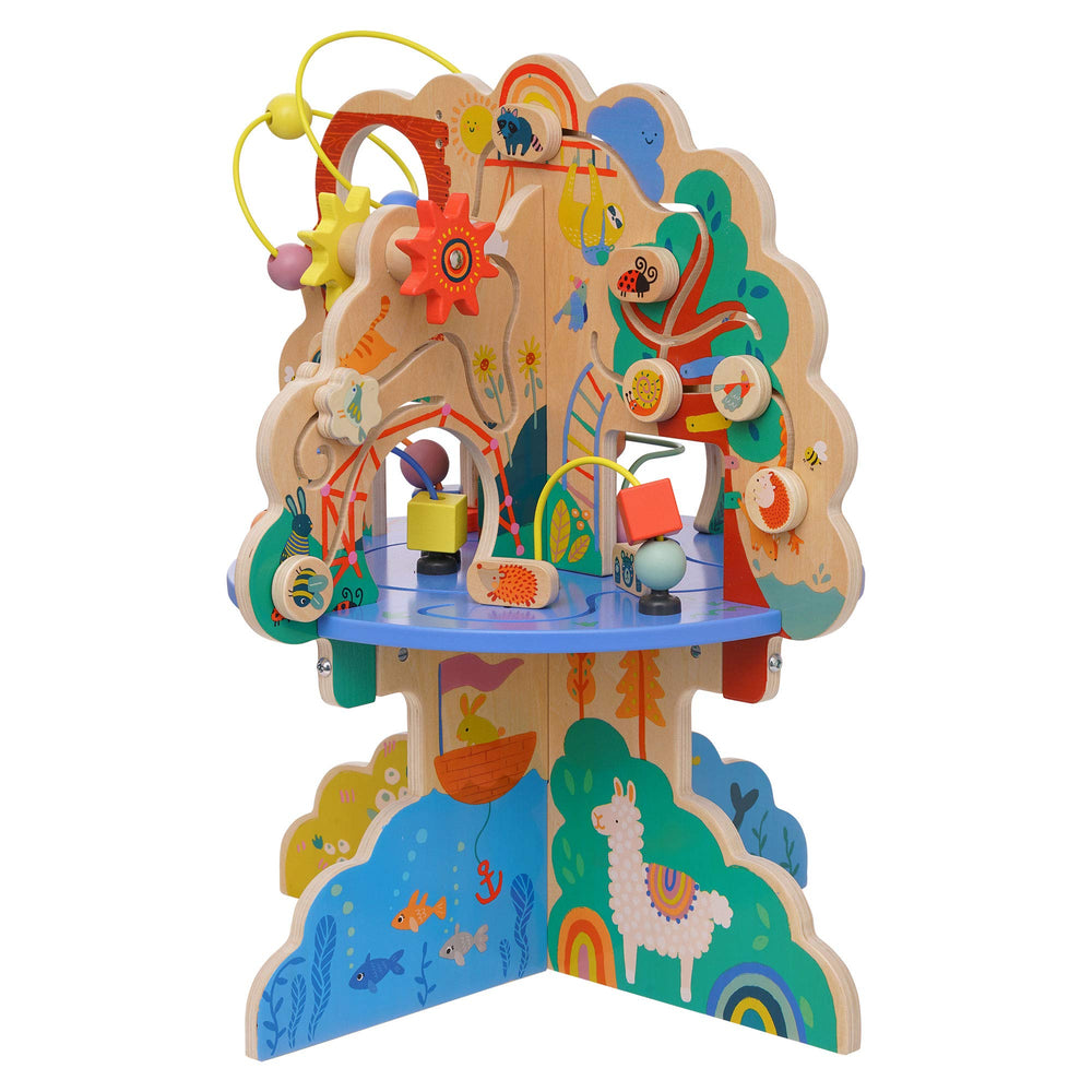 Manhattan Toy Playground Adventure bead runs promote hand-eye coordination during interactive play.
