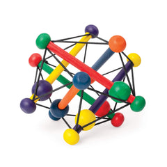 Manhattan Toy Skwish Classic 6 wooden rattle promotes early grasping and exploration.