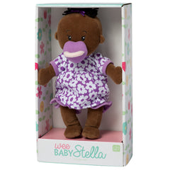 Manhattan Toy Wee Baby Stella Brown doll gift-ready packaging—ideal for birthdays or holidays.