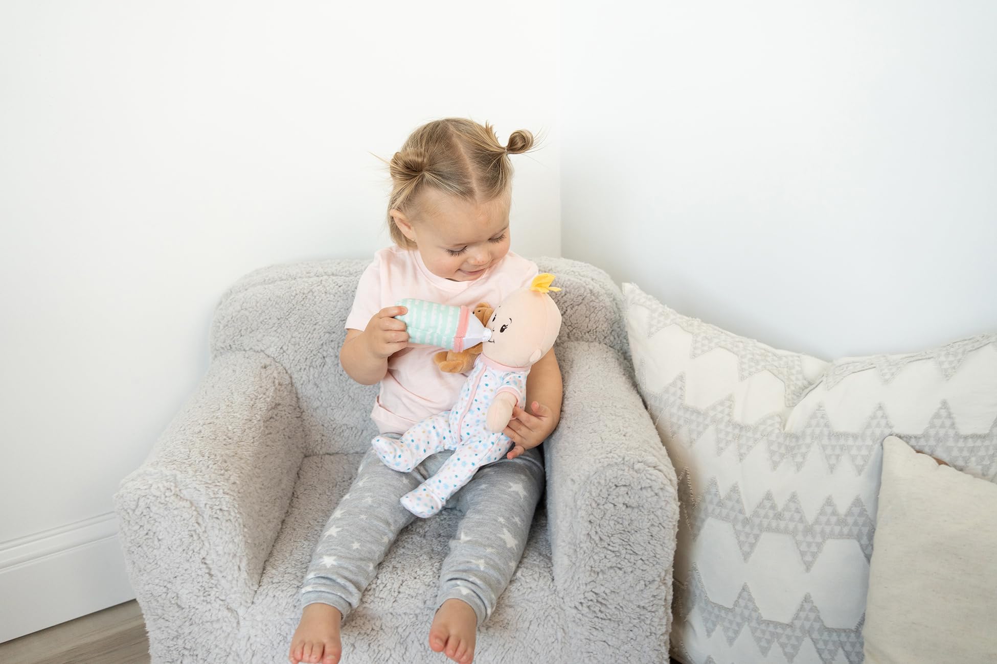 Manhattan Toy Wee Baby Stella soft bear adds comforting companion for playtime.